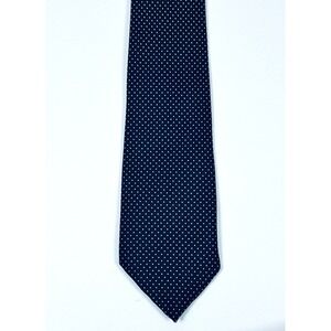 Harrods Tie Mens Silk Black Yellow Polka Dot Made in England Classic Necktie